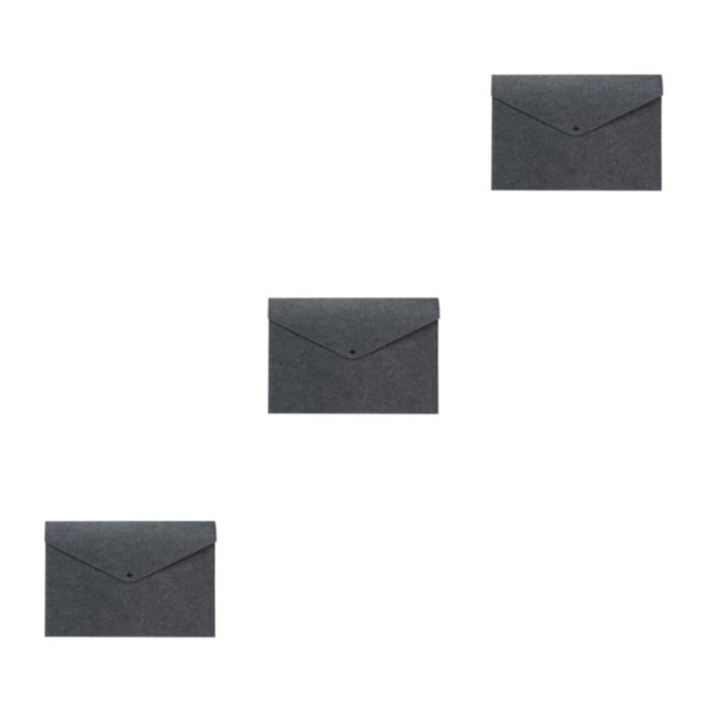 mmirethe Store Important Documents In Style File Document Bag Organized Felt Folder Organizer File Folders File Storage dark grey 3Set