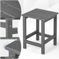 thumbnail image 4 of Gymax 2 Pcs Table d'Appoint Adirondack de Patio 14 Pieds' HDPE Carré Résistant aux Intempéries Jardin Gris, 4 of 5