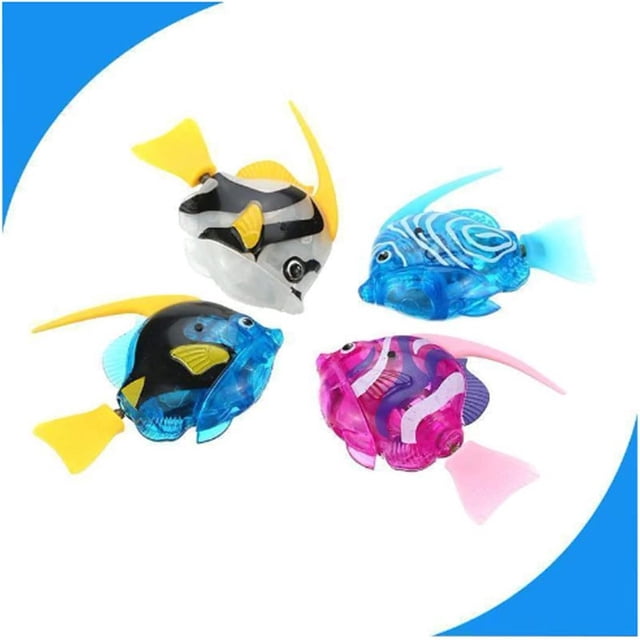 DEBGFS 2 PCS Electronic Pet Fis Electric Fish Toys Robot Fish Bath Toy Electric Moving Fish Toys (Color Random)