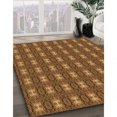 thumbnail image 3 of Ahgly Company Machine Washable Indoor Round Transitional Orange Area Rugs, 8' Round, 3 of 7
