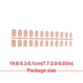 thumbnail image 3 of 1 Set Glue on Nails Medium Length Files Stick Nails Medium Length Full Cover Wraps Art Decals Artificial Beauty Tool Manicure Kit Decorations 18, 3 of 6