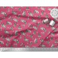 thumbnail image 2 of Soimoi Viscose Chiffon Fabric Leaves,Flower & Humming Bird Print Fabric by Yard 42 Inch Wide, 2 of 3