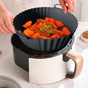 Meitianfacai Reusable Silicone Air Fryer Pot - Food Safe Air fryers Oven Accessories, Easy to Clean, Dishwasher Safe, Fits 5 QT or Bigger Air Fryer,7.5inch