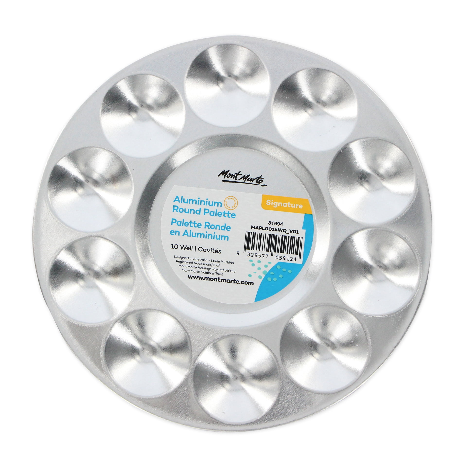 MONT MARTE Aluminium Round Palette - 10 Wells
