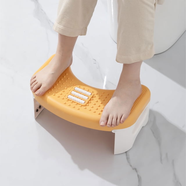 Dvkptbk Assistance Steps Folding Toilet Stool, Squatting Poop Stool, Bathroom Potty Step Stool, Toilet Assistance Steps, Step Stool, Fits All Toilets, Detachable & Stackable