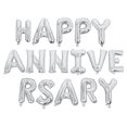 thumbnail image 1 of Miangastore 16 Inch HAPPY ANNIVERSARY Letters Balloons Decorative Aluminum Film Balloons Set for Wedding Party (Silver), 1 of 8