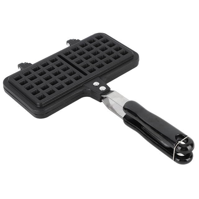 Stovetop Waffle Maker Pan, Time Saving Double Waffle Pan Anti Stick Multifunctional Aluminum Double Sided Heating for Breakfast