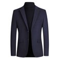 thumbnail image 1 of Dvkptbk Mens Two Button Lapel Blazer Jacket Lightweight Slim Suit Blazer Jacket Casual Suit Jacket, 1 of 2