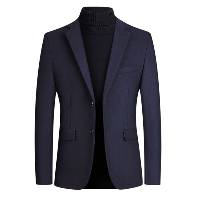 Dvkptbk Mens Two Button Lapel Blazer Jacket Lightweight Slim Suit Blazer Jacket Casual Suit Jacket