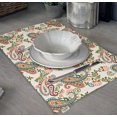 thumbnail image 3 of Vargottam Placemats- Placemat For Dining Table, Set Of 4- Printed & Reversible CottonNapkin-IndoorPlacematsFor Home & Kitchen Dining Table- Asian Paisley (Multicolor), 3 of 5