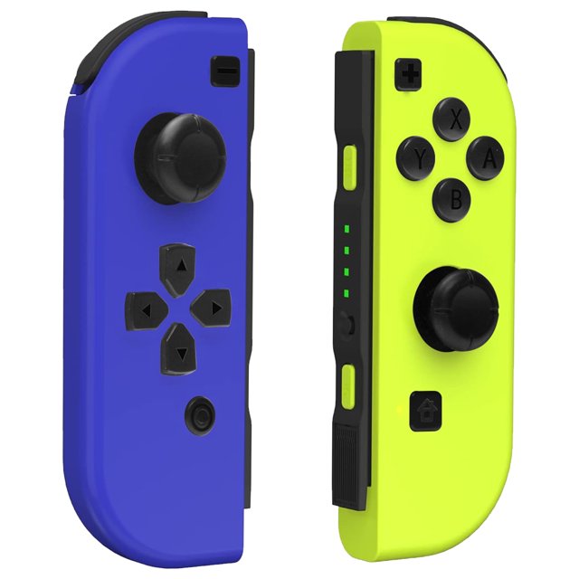 Switch Controller for Nintendo Switch, Switch Remote Control supports Dual Vibration/Motion Control/Screenshot/Wake-up (Blue & Yellow Green)