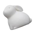 thumbnail image 3 of facefd Ceramic Rabbit Statue Bunny Animal Model Tiny Adorn for Wedding Party Decor 4.6cmx3.5cmx4.7cm, 3 of 8