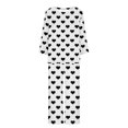 thumbnail image 3 of TIMIFIS Ensembles de Pyjama pour Femmes 2 Pcs - Pyjamas de la Saint-Valentin pour Femmes - Ensembles de Pyjamas pour Dames Manches Longues Col Rond Haut et Pantalon Ensembles de Détente, 3 of 3