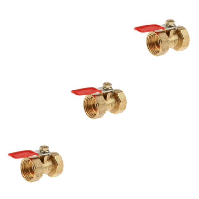 ZheElen Valve à Bille en Laiton Fileté Polyvalent pour de Multiples Utilisations FF 20mm Rouge 3Set