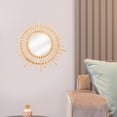 thumbnail image 3 of Miangastore Rattan Flower Circular Mirror Wall Mounted Hanging Bathroom Dressing Makeup Mirror Decor, 3 of 8