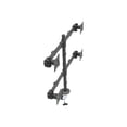 thumbnail image 3 of StarTech.com Desk Mount Quad Monitor Arm, Ergonomic VESA 4 Monitor Mount 2x2 up to 27", Articulating & Height Adjustable Pole Mount, Tilt/Swivel/Rotate LCD/LED Screen, Clamp/Grommet - Heavy-duty VESA Mount (ARMQUAD) - Mounting kit - adjustable arm - for 4 monitors - heavy duty steel - screen size: 13"-27" - desk-mountable, 3 of 8