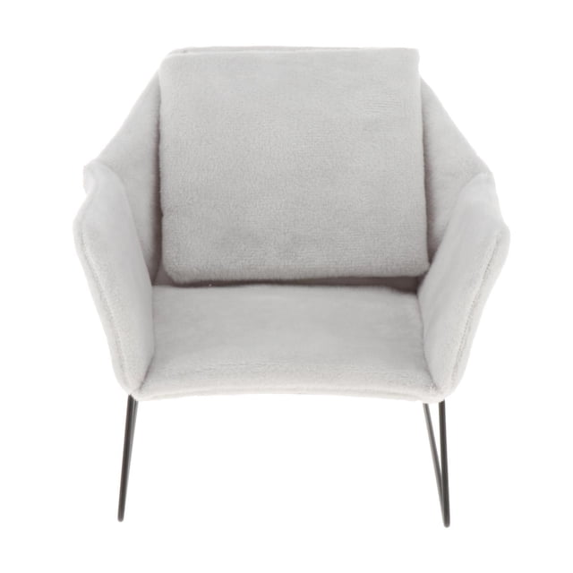 Mini Sofa pour Poupées Simulation Mobilier de Maison de Poupée Figurine d'Action Poupées Gris