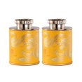 thumbnail image 2 of jifeng 2 Pieces Paper Cereal Container Biscuit Jar Tea Jar for Living Room Bar Home Gold, 2 of 8