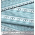 thumbnail image 3 of Soimoi Blue Moss Georgette Fabric African Tribal Print Fabric by the Yard 42 Inch Wide, 3 of 3