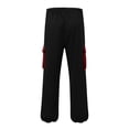 thumbnail image 5 of Men's Cargo Work Pants Straight Fit Casual Adjustable Hem Daily Wear Comfortable Loose Fit Jogger Trousers with Drawstring, 5 of 5