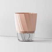 HLONK 6 Inch 4 Inch Self Watering Planter  White Terracotta Clay Pots with Glass Reservoir for Indoor Plants  Herbs  Flowers White Extra Large