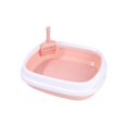 thumbnail image 2 of GROWTH TANK Cat Litter Box Heighten Splashproof Open Top Pet Litter Tray Kitten Potty Toilet Pink, 2 of 9