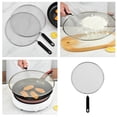 thumbnail image 2 of Strainers2 Frying Pan Guard Fine Mesh Cover Strainer Grease Guard With Handle Household Frying Pan, 2 of 7