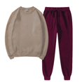 thumbnail image 2 of Besolor Ensembles 2 Pcs pour Femmes Survêtements Décontractés Chandail à Col Rond et Pantalon de Jogging Ensembles d'Entraînement Survêtements, 2 of 5