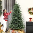 thumbnail image 2 of HOMCOM 7 ft Christmas Tree, Full Realistic Ponderosa Fir, Easy Assembly, 2 of 10