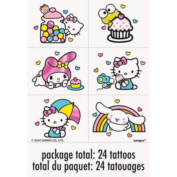 Feuilles de tatouage en aluminium Hello Kitty, 4 carats