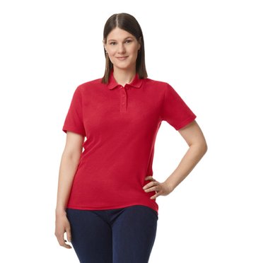 Gildan G648L Ladies' Softstyle Double Pique Polo - CHERRY RED - XL