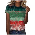 thumbnail image 1 of Pompotops Blouse Décontractée Ample pour Femme, Mode, Imprimée, Col Rond, T-Shirt, Chemises, Blouse, T-Shirt Imprimé, Liquidation, 1 of 5