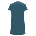 thumbnail image 4 of Gspmoly Robe pour Femme, Mode Femme Été Col en V Manches Courtes Couleur Contrastante pour la Maison Robe Courte Robes de Cocktail jusqu'à 60 % de Rabais, 4 of 5