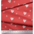 thumbnail image 2 of Soimoi Orange polyester Crepe Fabric Heart & Dots Decor Fabric Printed Yard 52 Inch Wide, 2 of 5