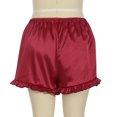 thumbnail image 4 of Womens Casual Print Colorblock Frill Hem Set Housewear Sexy Suspender Vest Suit, 4 of 9