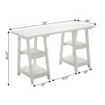 thumbnail image 4 of Convenience Concepts Designs2Go Double Trestle Desk in White Wood Finish, 4 of 5