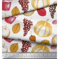 thumbnail image 3 of Soimoi Rayon Fabric Mushroom,Grapes & Fresh Print Sewing Fabric Yard 56 Inch Wide, 3 of 3