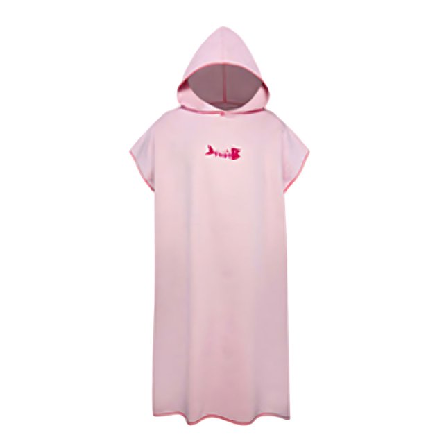 ZheElen Fiber Quick Drying Surfing Poncho Lightweight With Protection Fashionable Style For Adults pink