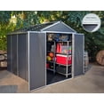 thumbnail image 3 of Rubicon 6 ft. x 10 ft. Dark Grey Garden Storage Shed, 3 of 8