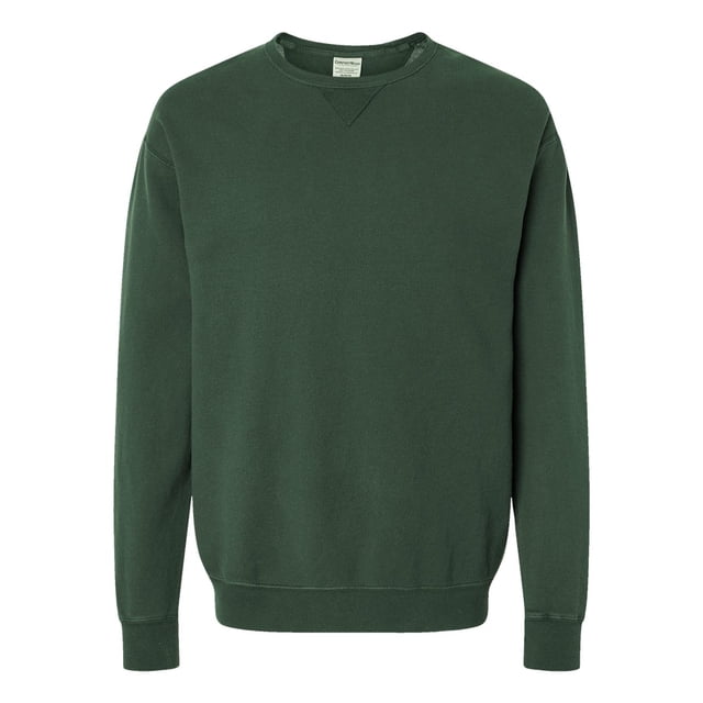 Hanes Mens Big ComfortWash Garment Dyed Fleece Sweatshirt, 2XL, Field Green