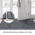 thumbnail image 2 of ANTPOP Runner Rug Non-slip Accent Rugs Washable Hallway Durable Polypropylene Indoor Outdoor with Rubber Backing for Entryways Kitchens Bedrooms , 2' x 8', Striped Gray, 2 of 7