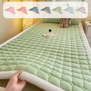 MTBLYS Twin Mattress Pad Thickened Milk Velvet 78.7X47.2 Inches Warm Soft Cover Bunk Bed Floor Use Dormitory