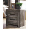 thumbnail image 2 of Signature Design by Ashley Wynnlow Rustic 2 Drawer Two Drawer Nightstand, Weathered Gray, 2 of 2