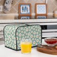 thumbnail image 5 of Toaster Cover 4 Slice Vintage Groovy Flowers Dustproof Bread Maker Cover Fingerprint Bakeware Protection Wide Slot Toaster Bag Reusable Kitchen Small Appliance Cover TC278, 5 of 5