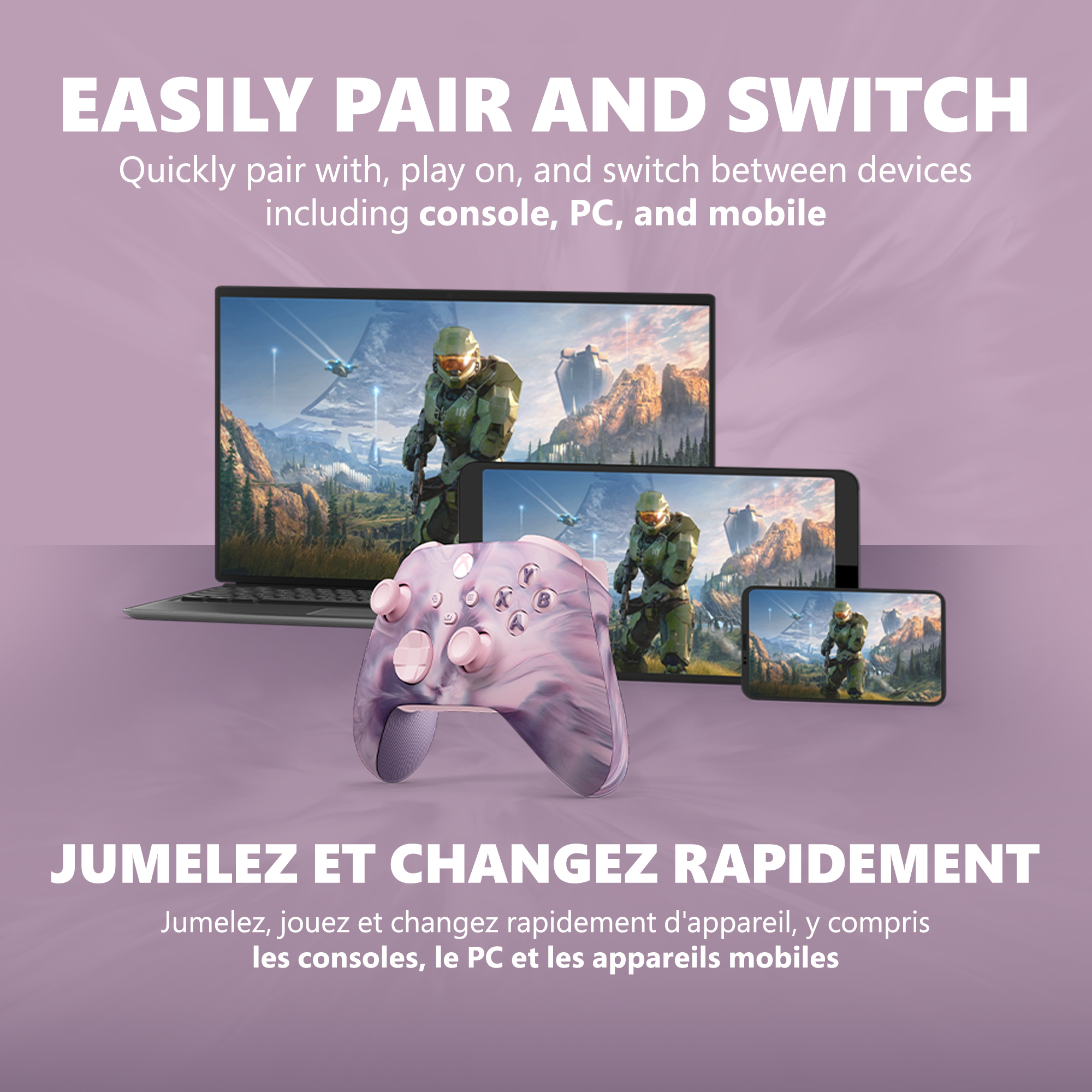 Manette sans fil Xbox – Édition Spéciale Dream Vapor pour Xbox Series X|S, Xbox One, et appareils Windows