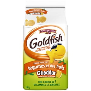 Goldfish® Cheddar made with Veggies and Fruits Crackers (180g Bag)