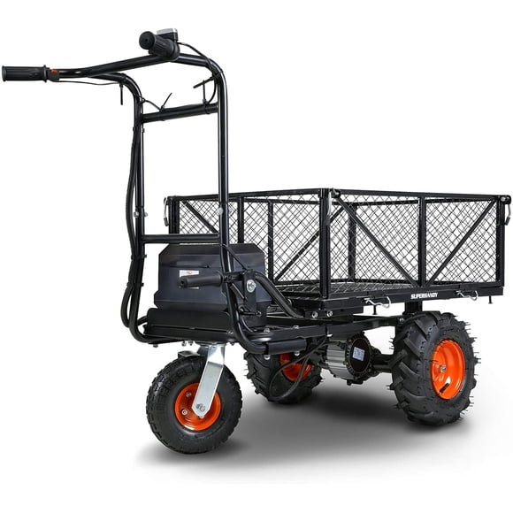 SuperHandy Utility Wagon 48V DC 500Lbs Load/1000Lbs+ Towing Capacity Modular Cargo Bed