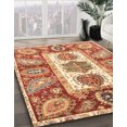 thumbnail image 2 of Ahgly Company Tapis d'Intérieur Ronds Abstraits Rouges Abstraits pour Aire, 4 Pieds Rond, 2 of 6