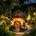 thumbnail image 1 of YoGold Solar Acorn House Garden Light – Resin Gnome Statue with LED (Multi-color), 1 of 7
