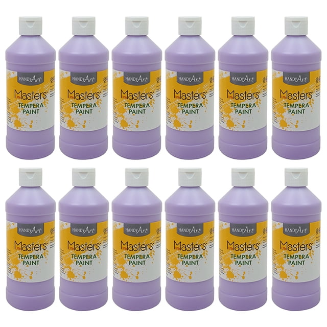 Little Masters® Peinture Tempera 16 Oz, Violet Pâle, Lot de 12